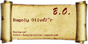 Bagoly Olivér névjegykártya